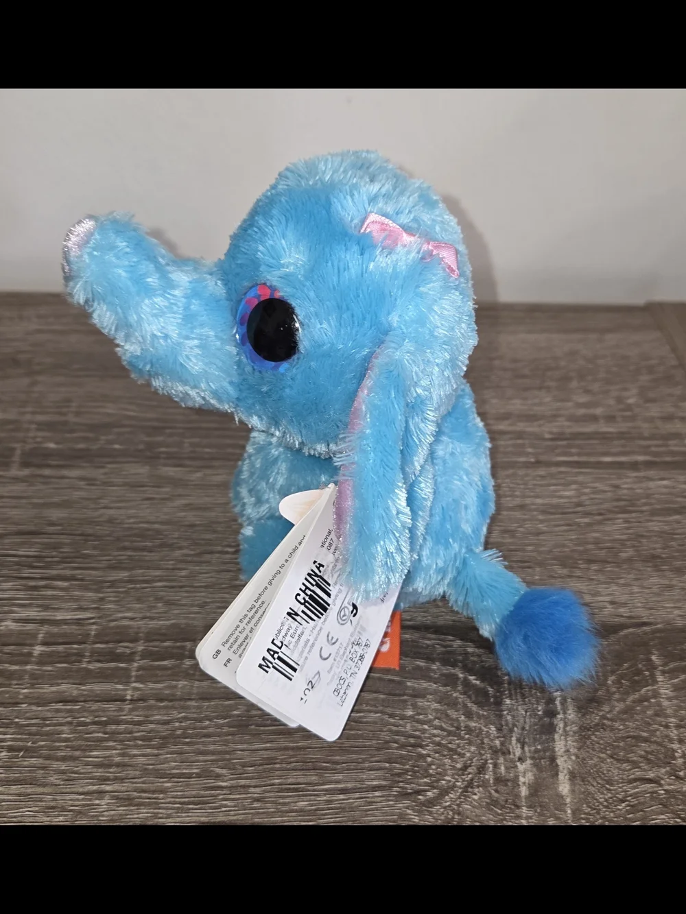 Wild Republic Plush Baby Blue Purple Elephant w/Sparkle Eyes 5